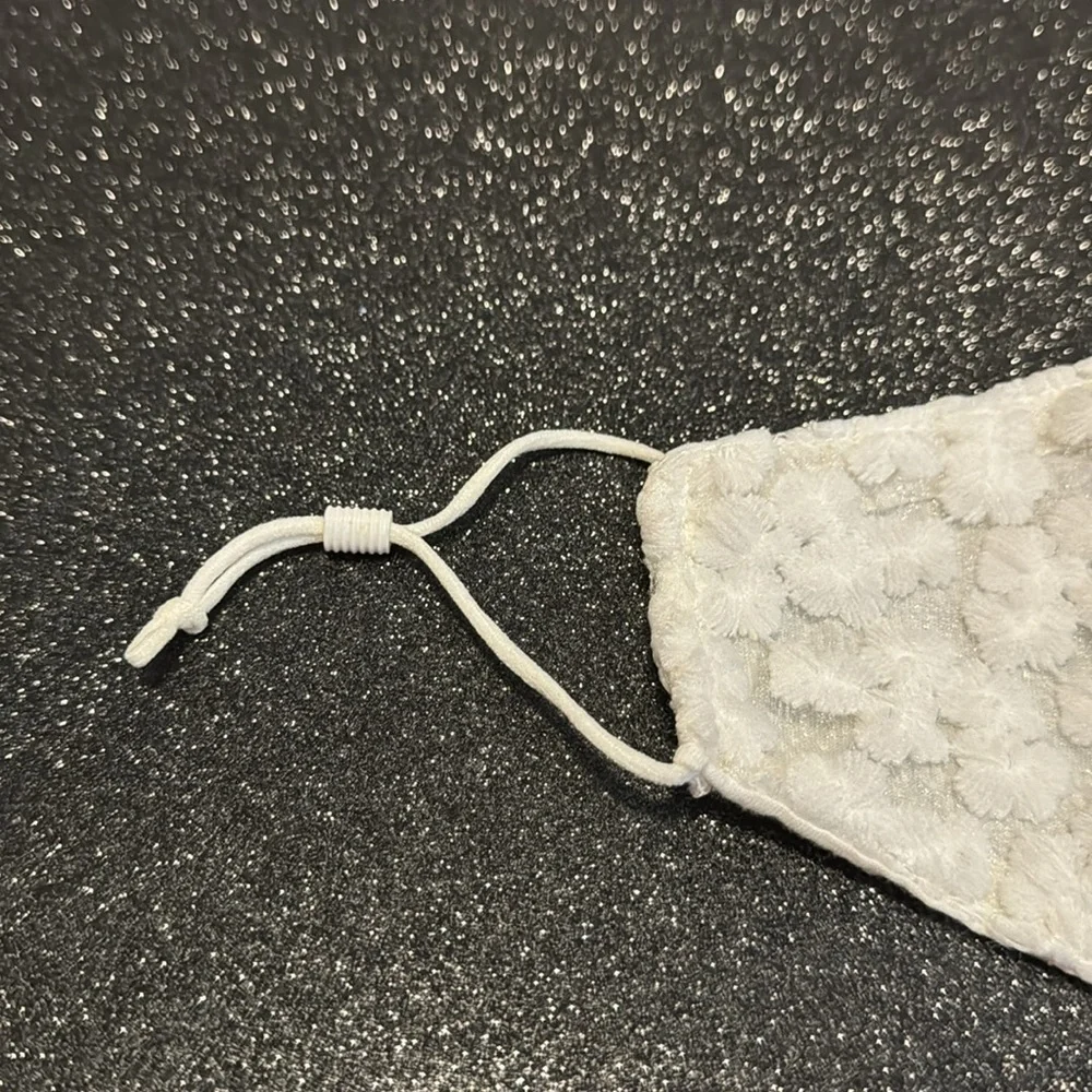 Lele sadoughi white lace like face mask